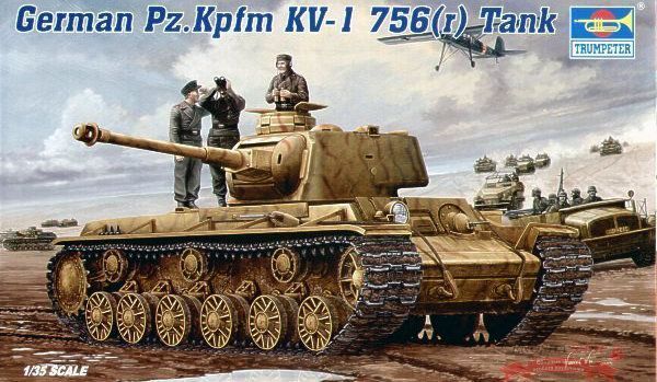 Сборная модель Танк PzKpfw KV1 756  r  135