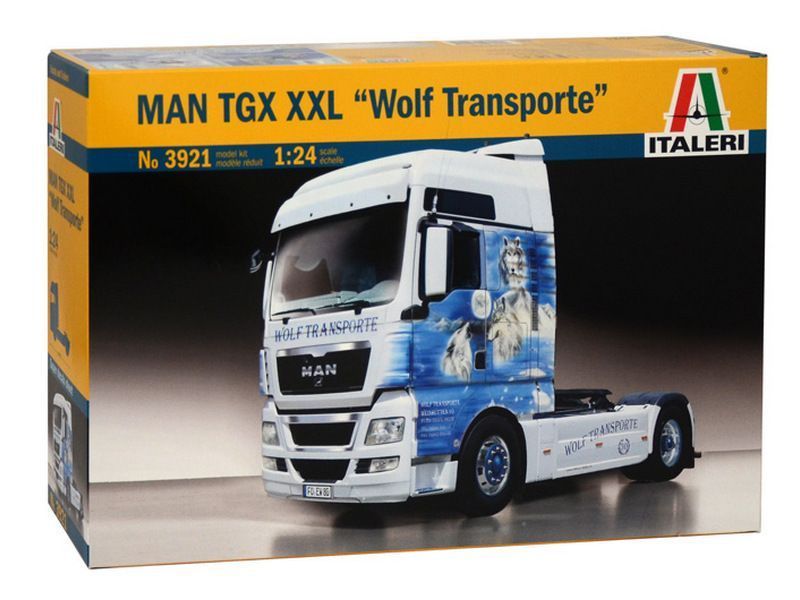 Сборная модель ITALERI 3921ИТ Грузовик MAN TGX XXL WOLF TRANSPORTE