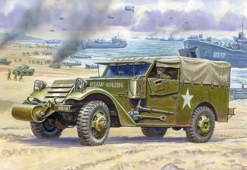 Сборная модель Американский БТР М3 Скаут с тентом 135, шт