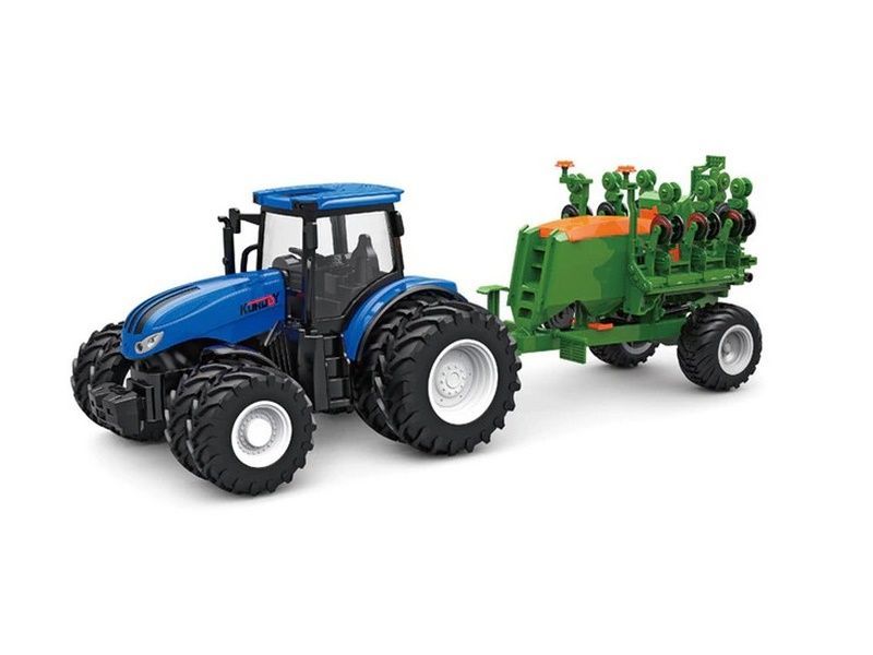 РУ фермерский трактор Korody с зерновой сеялкой, мет кузов, двойные колеса 124 24G 6CH RTR