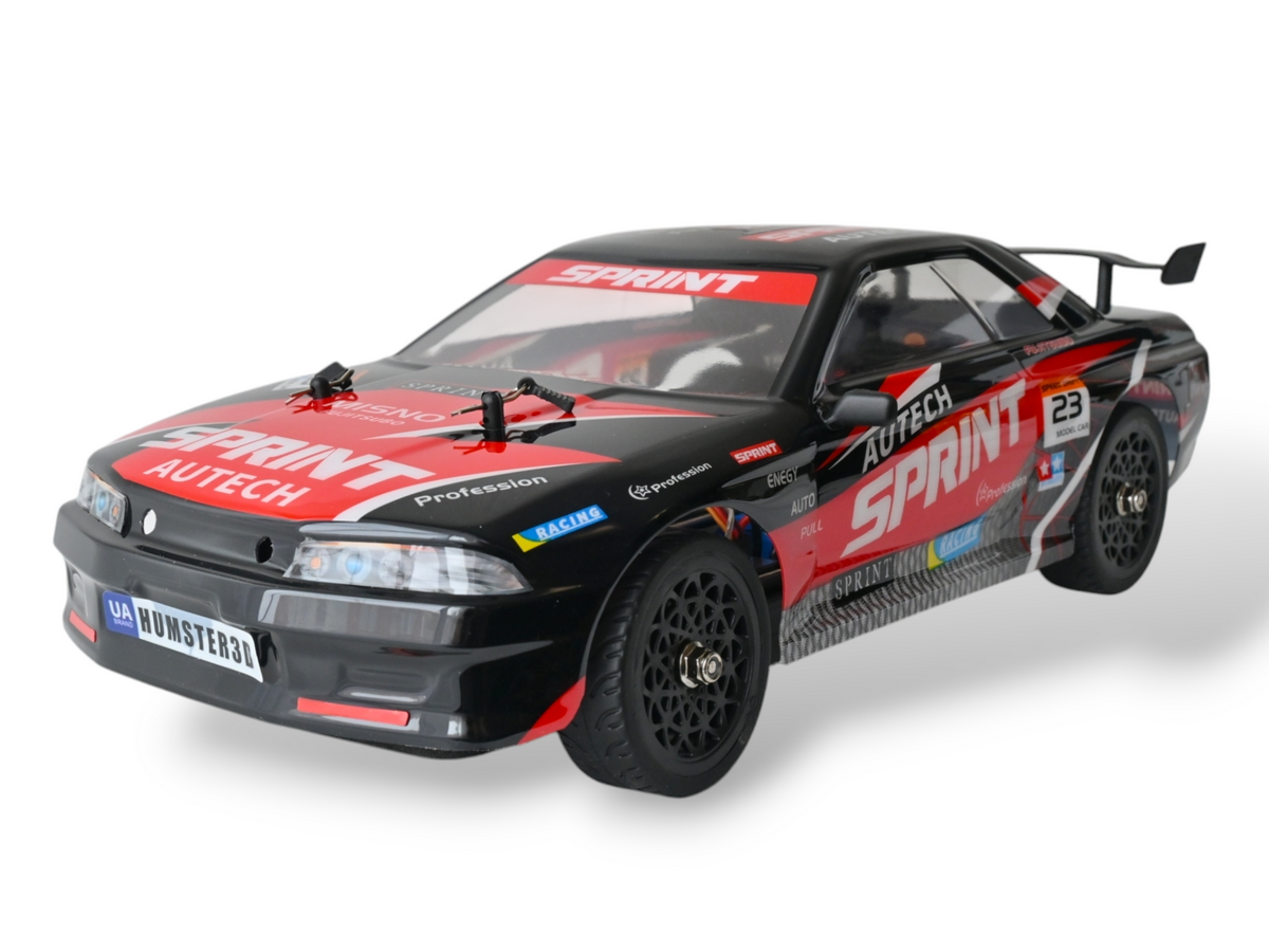 Радиоуправляемая машина для дрифта Remo Hobby RACING  DRIFT чернокрасная 4WD 24G LED 114 RTR