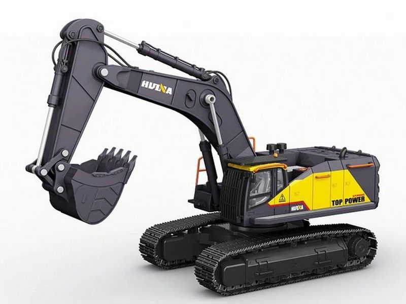 Радиоуправляемый экскаватор HUI NA TOYS, серый 24G 22CH 114 RTR