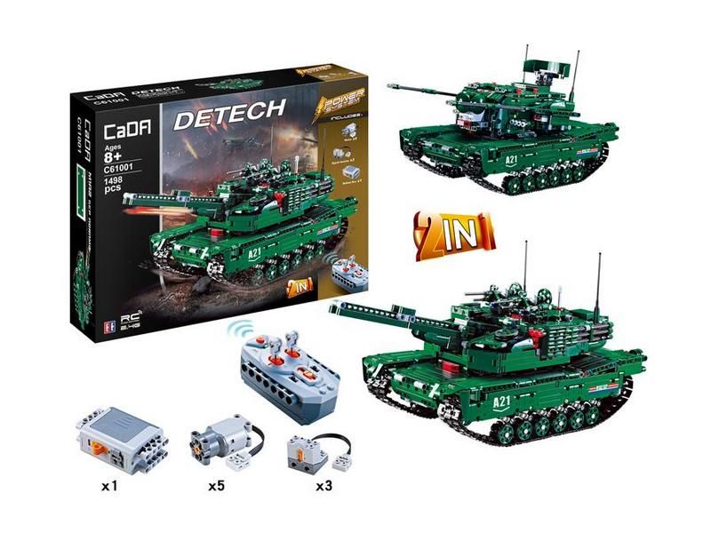 РУ конструктор CaDA Technic танк  бронемашина 2 в 1 1498 деталей