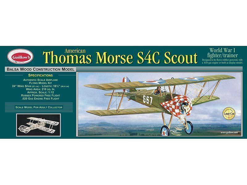 Сборная дермодельСамолет Thomas Morse Scout Guillows 112