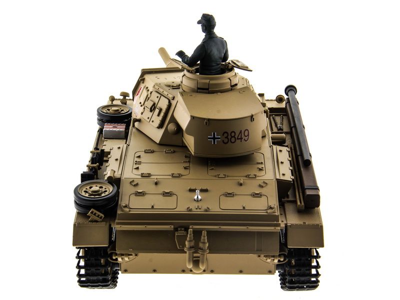 Радиоуправляемый танк Heng Long 116 Panzerkampfwagen III Германия 24G RTR PRO песочный