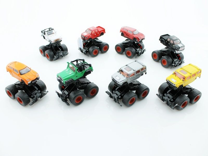 Машина инерционная KLX500113 Raptor SUV Bigfoot 4WD в асс, 8 шткор