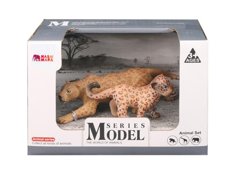 Набор фигурок животных MASAI MARA MM211109 серии Мир диких животных Семья ягуаров, 2 пр