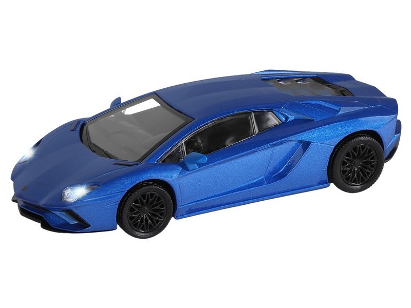 Машина АВТОПАНОРАМА Lamborghini Aventador S Coupe, синий, 132, свет, звук, вк 17,512,56,5 см
