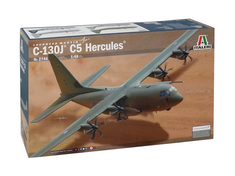 Сборная модель ITALERI 2746ИТ Самолет С130J C5 Hercules, 148