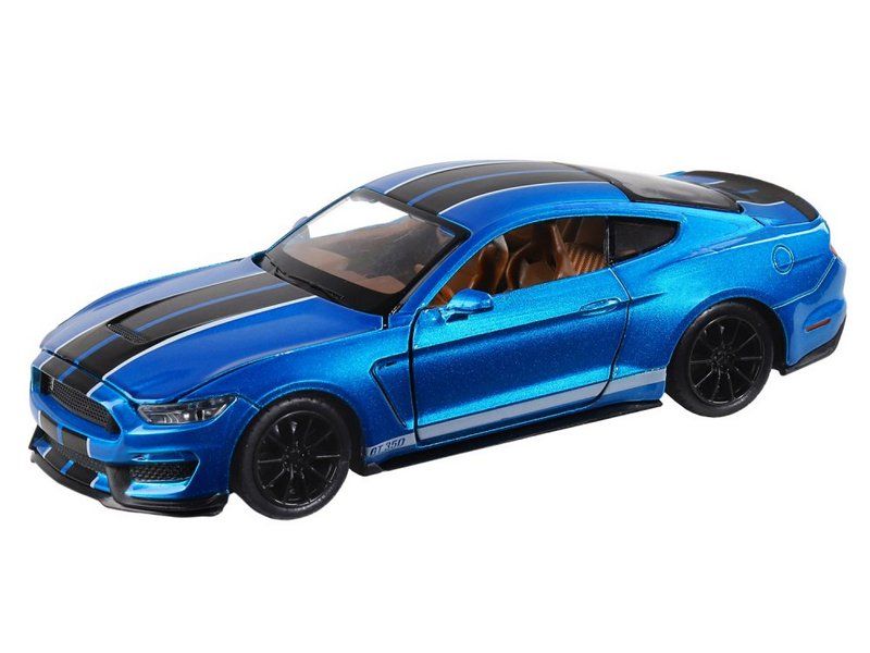 Машина АВТОПАНОРАМА Ford Shelby GT350, синий, 132, свет, звук, инерция, вк 17,513,59 см