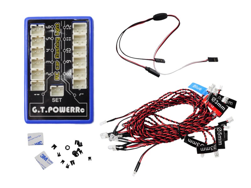 Комплект освещения GTPower 12 светодиодов, 4 режима с блоком управления