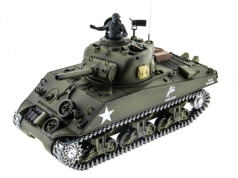 Радиоуправляемый танк Heng Long 116 M4A3 Sherman 24G RTR PRO