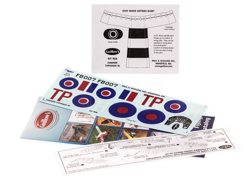 Сборная дермодельСамолет Typhoon Guillows 128