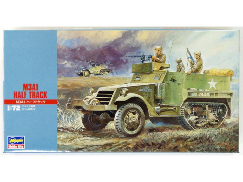 Сборная модель Hasegawa Бронетранспортер M3A1 HALF TRACK, 172