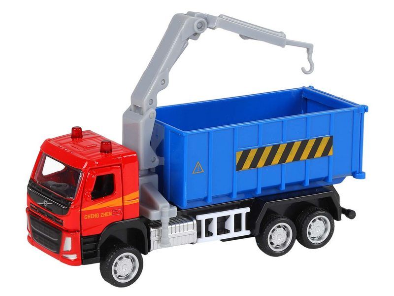 Машина АВТОПАНОРАМА VOLVO FM Мусоровоз, синий, 172, инерция, вк 17,5136,5 см