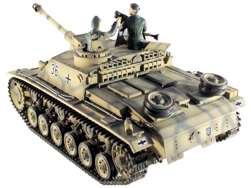 Радиоуправляемый танк Taigen 116 SturmgeschutzIIIausfgsdkfz Герм для ИК танк боя 24G RTR