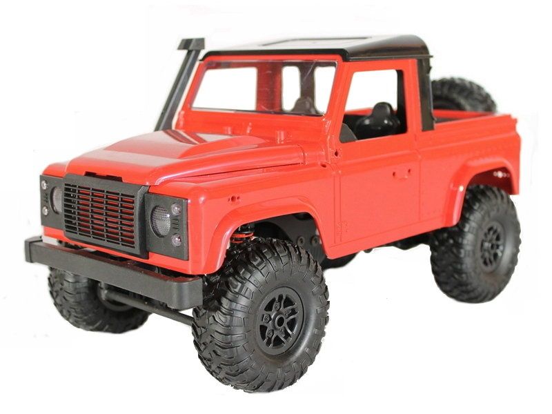 Радиоуправляемая автомодель MN MODEL пикап Land Rover Defender красный 4WD 24G 112 RTR