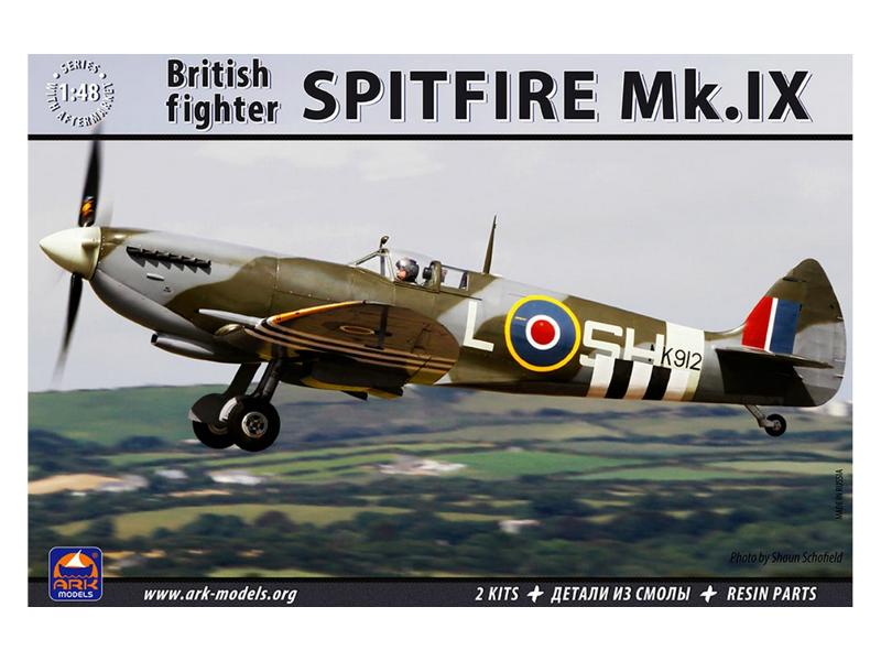 Сборная модель ARK 48008 Британский истребитель супермарин СпитфайрМкIX, 148