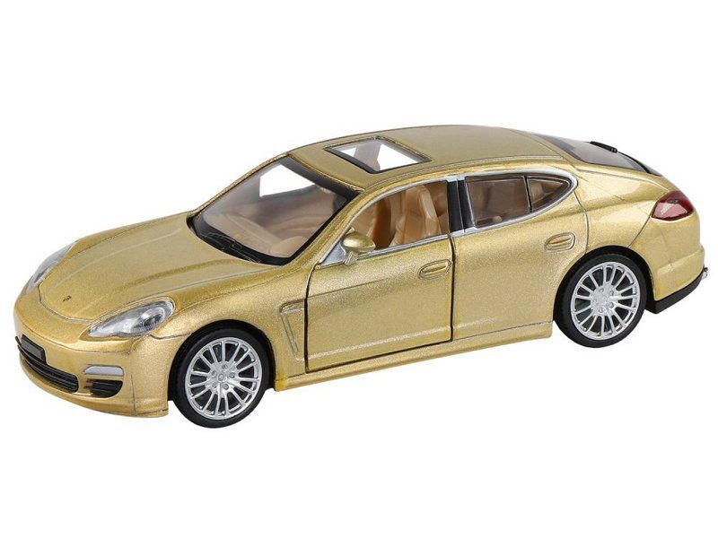Машина АВТОПАНОРАМА Porsche Panamera S, золотой, 132, свет, звук, инерция, вк 17,513,59 см