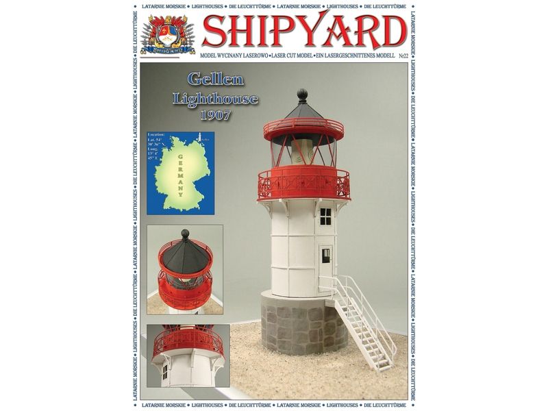 Сборная картонная модель Shipyard маяк Lighthouse Gellen №39, 172