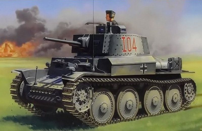 Сборная модель Танк  PzKpfw 38t Ausf F 135