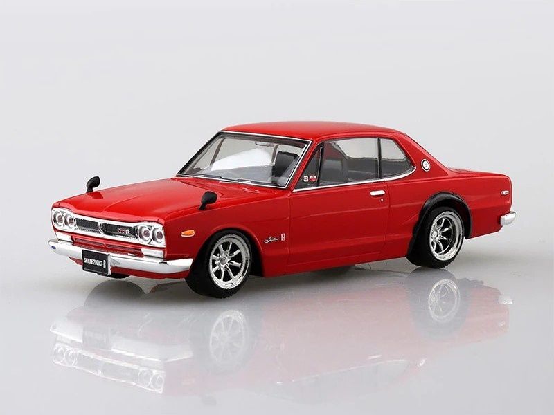 Сборная модель AOSHIMA Nissan Skylline 2000 GTR Custom Wheel Red 132
