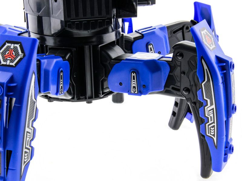 РУ боевой роботпаук Space Warrior, лазер, диски, синий, NiMh и ЗУ, 24G
