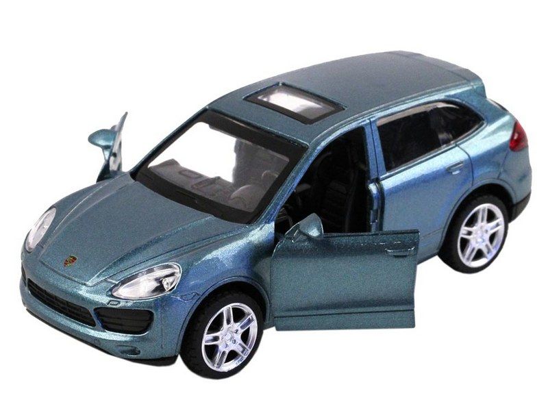 Машина АВТОПАНОРАМА Porsche Cayenne S, голубой перламутр, 143, инерция, вк 17,512,56,5 см