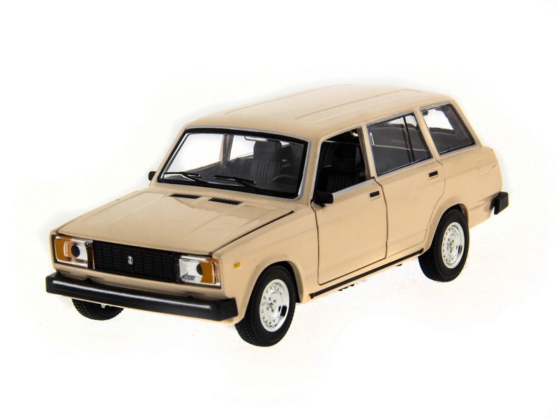 Машина АВТОПАНОРАМА ВАЗ 2104 бежевая,124, инерция, Pull Bаck механизм, вк 101222 cм