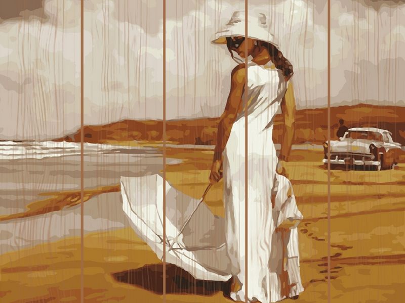 Картина по номерам на дереве 40х50 В СТИЛЕ РЕТРО 20 цветов