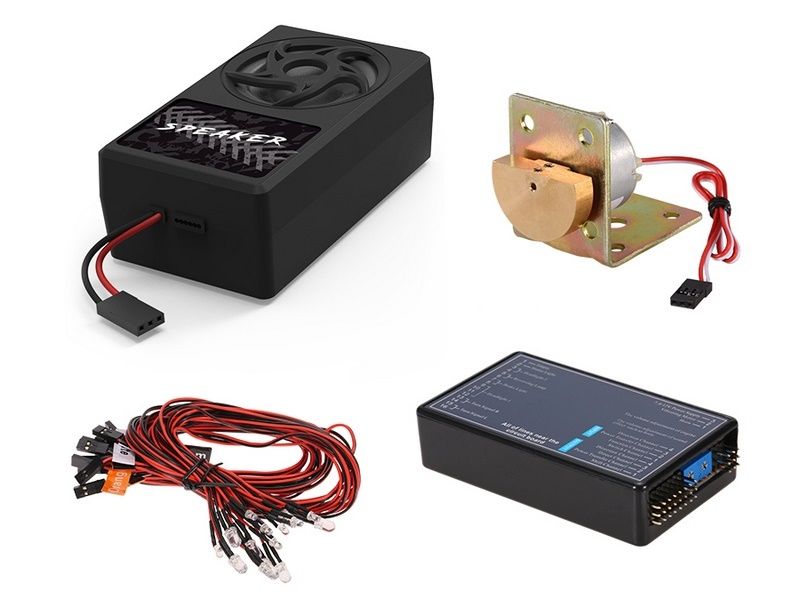 Система освещения GTPower со звуковым и вибрационным модулем для радиоуправляемых грузовиков