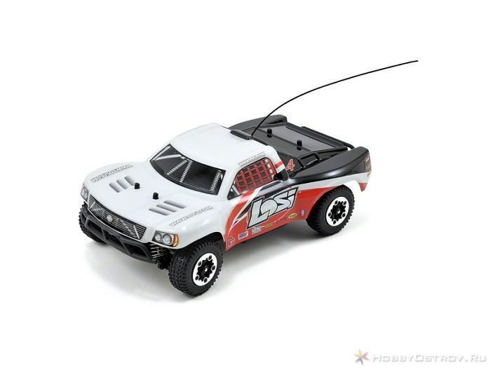 Радиоуправляемый шорткорс Losi Micro SCT 4WD 124 RTR белочернокрасный