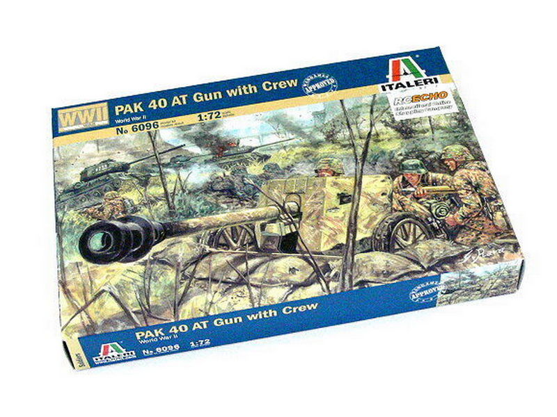 Сборная модель ITALERI 6096ИТ Пушка German PAK 40 AT Gun with servants