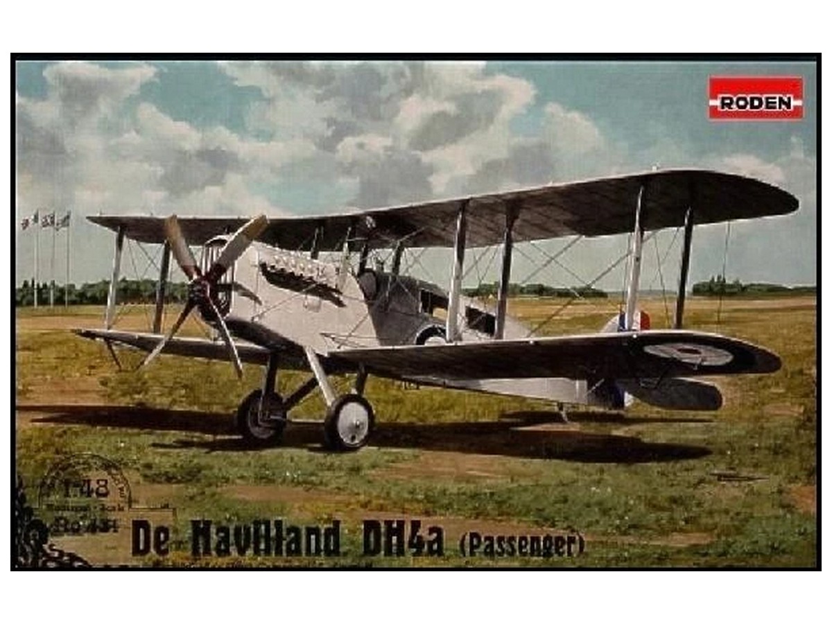 Сборная модель RODEN Самолёт De Havilland DH4a Passenger, 148