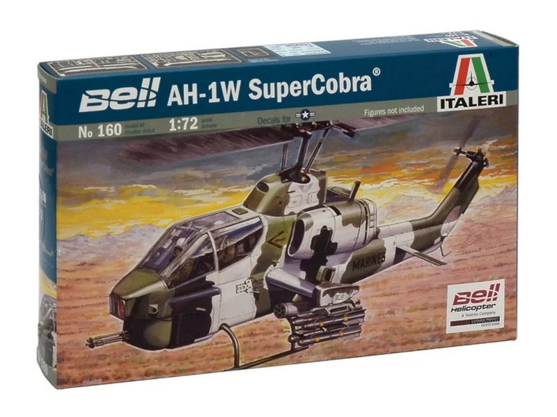 Сборная модель ITALERI 0160ИТ Вертолет Super Cobra AH1W, 172