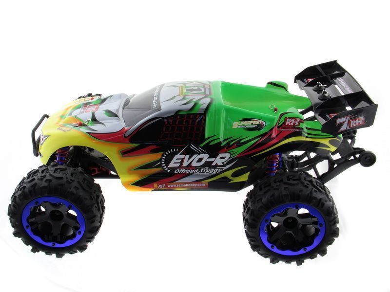 Радиоуправляемый трагги Remo Hobby EVOR Brushless UPGRADE зеленая 4WD 24G 18 RTR