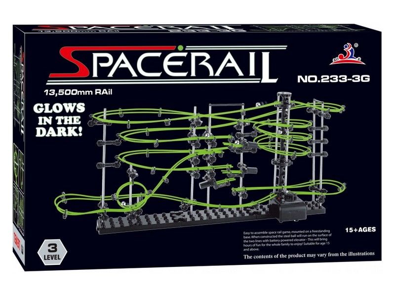 Конструктор динамический Spacerail 2333G, 135м Level 3, светящиеся рельсы