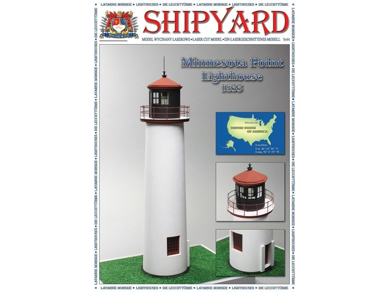 Сборная картонная модель Shipyard маяк Minnesota Point Lighthouse №82, 172