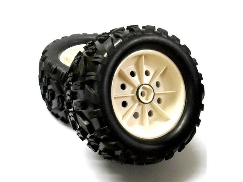 Колеса в сборе на белых дисках для бензиновых автомоделей Smartech 23СС 2WD масштаба 15