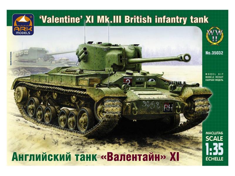 Сборная модель ARK 35032 Английский пехотный танк Валентайн XI, 135