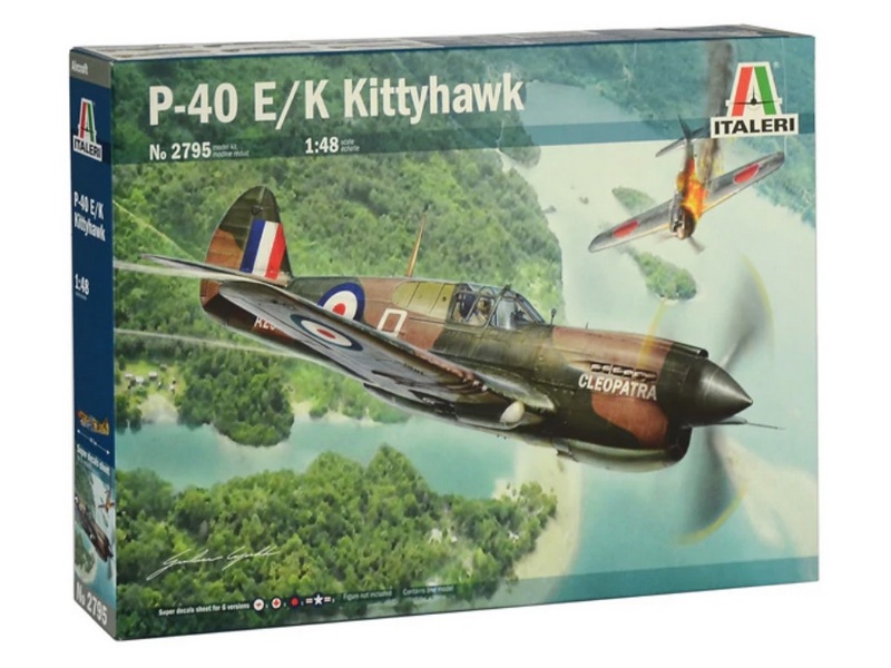 Сборная модель ITALERI 2795ИТ Самолет P40 EK Kittyhawk, 148