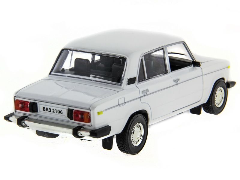 Машина АВТОПАНОРАМА ВАЗ 2106 белая,122, инерция, Pull Bаck механизм,  вк 101222 cм