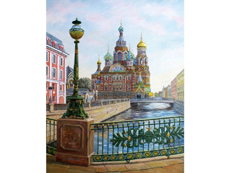 Картина по номерам 40х50 СанктПетербург Спас на крови 28 цветов