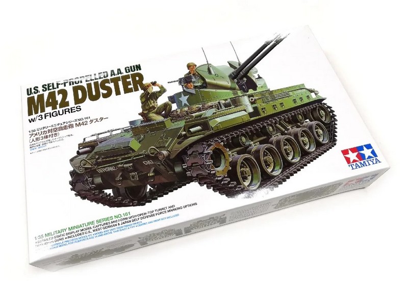 Склеиваемая модель Tamiya 135 Американская зенитная установка M42 DUSTER, с  тремя фигурами