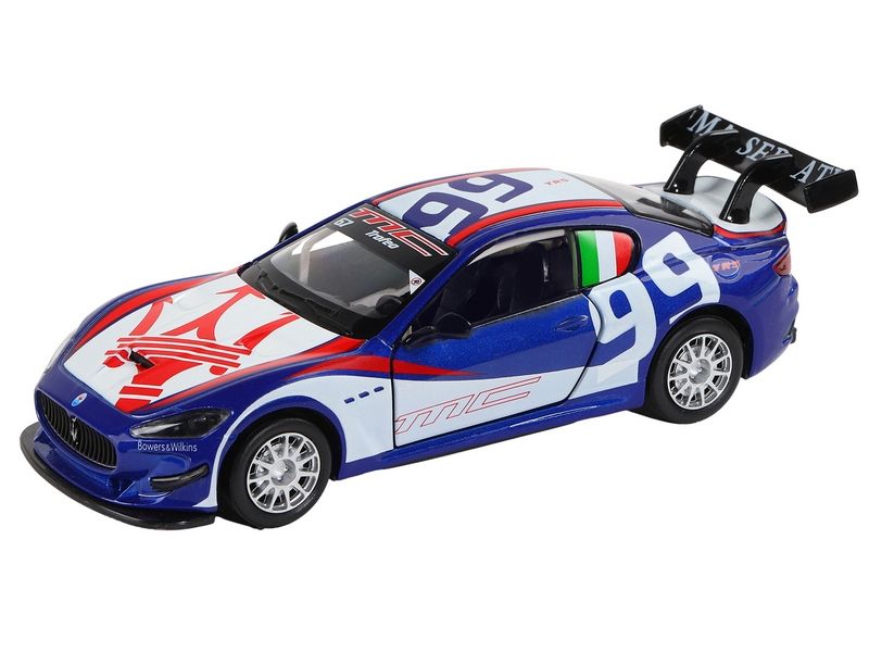 Машина АВТОПАНОРАМА Maserati Gran Turismo MC GT4, синий, 132, свет, звук, вк 17,513,59 см