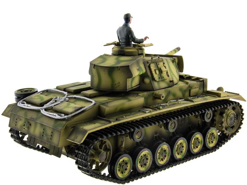 Радиоуправляемый танк Taigen 116 Panzerkampfwagen III Германия HC для ИК боя 24G RTR