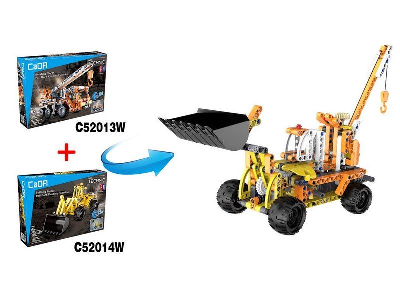 Конструктор CaDA Technic бульдозер совместим с C52013W, инерционный 213 детали