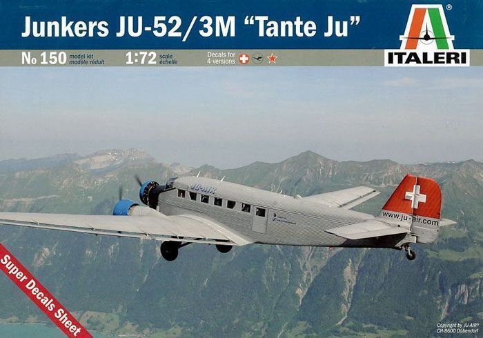 Сборная модель Самолет Junkers JU52 3m Tante JU 172
