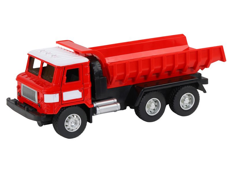 Машина АВТОПАНОРАМА Грузовик, 132, красный, откр двери, свет, звук, инерция, вк 24810 см