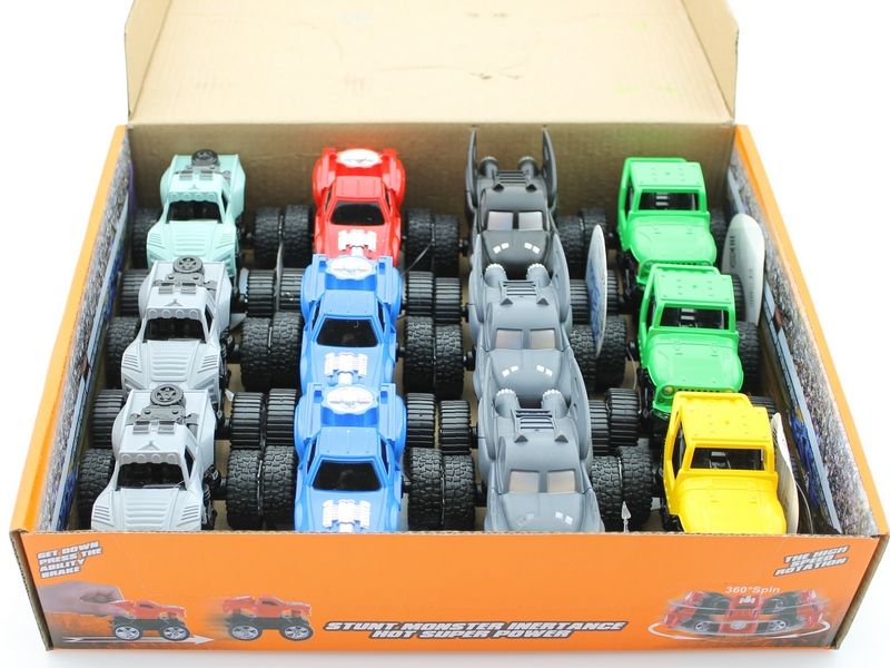 Машина инерционная KLX500151 Stunt 360 SUV Bigfoot 4WD в асс, 12 шткор